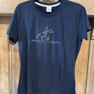 T-SHIRT RIDE MORE marine TM HKM