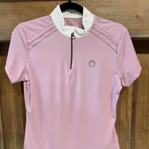 Polo de concours MOPEARL PINTUCKS & GUN METAL CRYSTALS Rose MONTAR