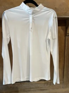 Polo de concours manches longues PANNIE BLANC TM HARCOUR